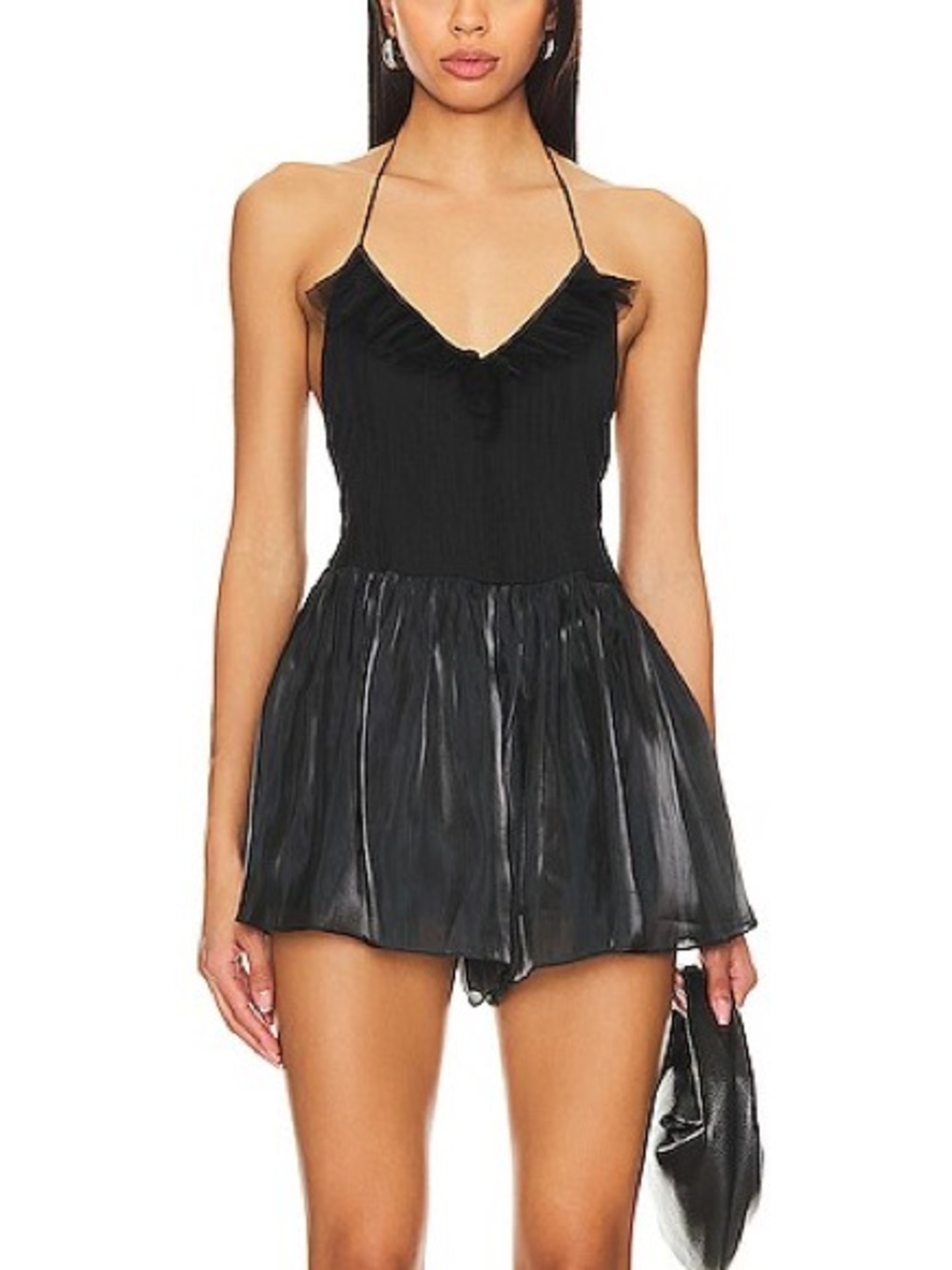 Free People do a twirl ruffle pleated halter romper